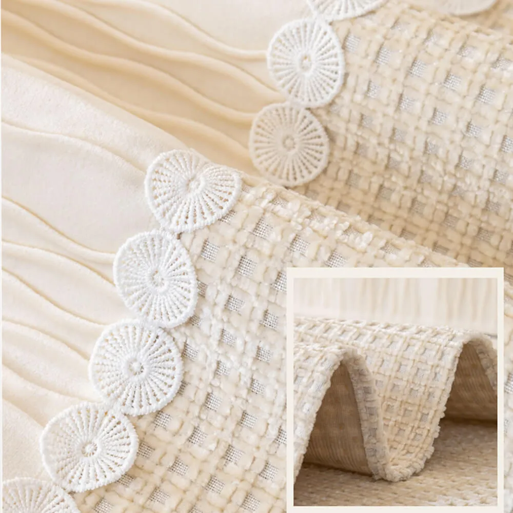 Waffle Chenille Fluffy Exquisite Couch Cover