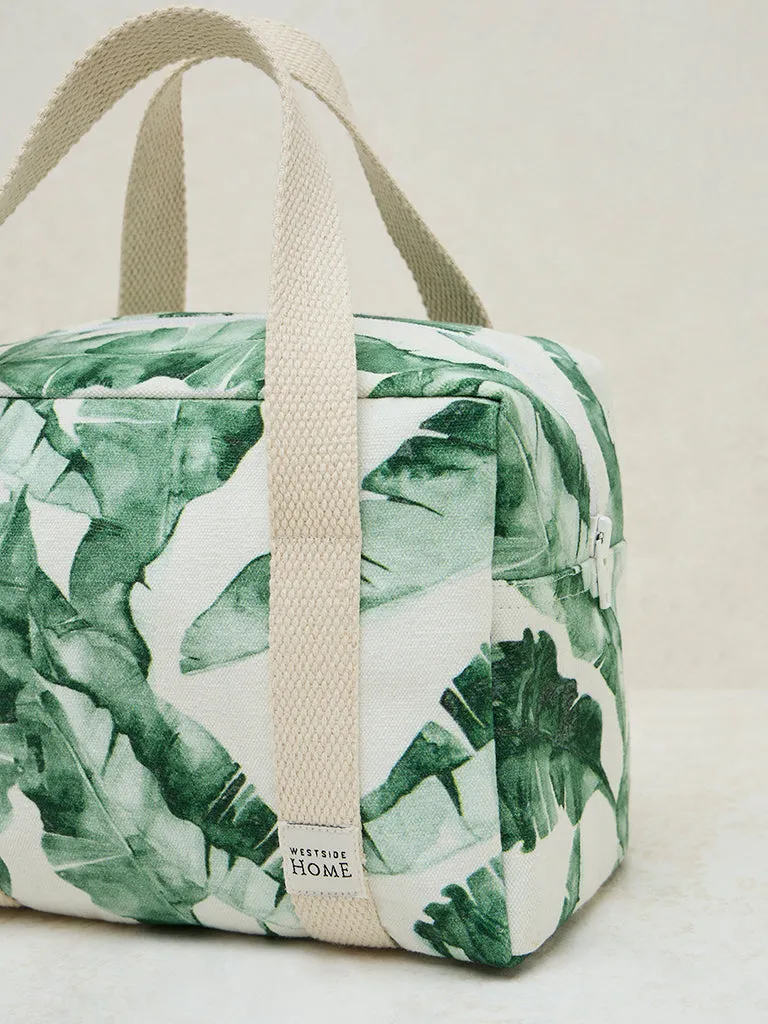 Westside Home Green Leaf Printed Lunch Bag