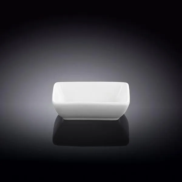 White Rectangle Sauce Dish 3" inch X 2.5" inch | 8 X 6 Cm