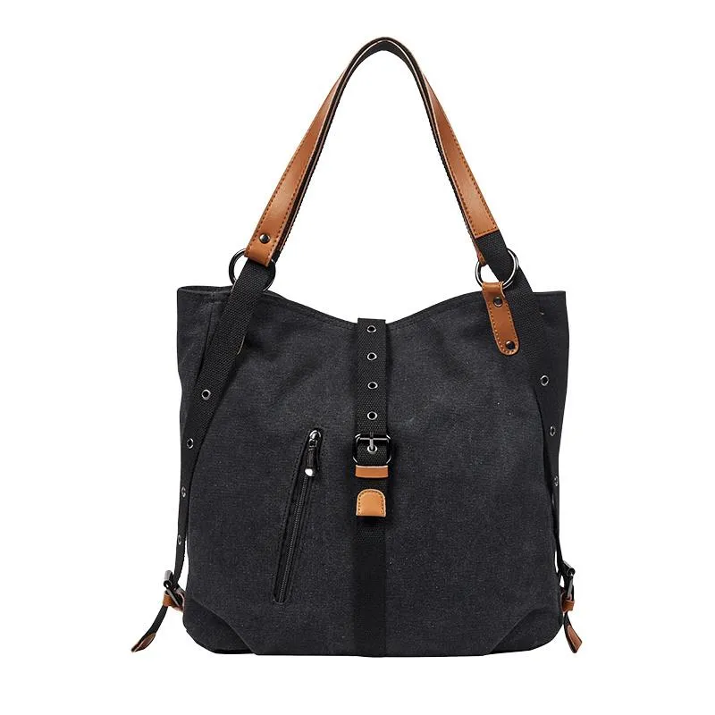 Women Canvas Tote Bag Handbags Convertible Backpack