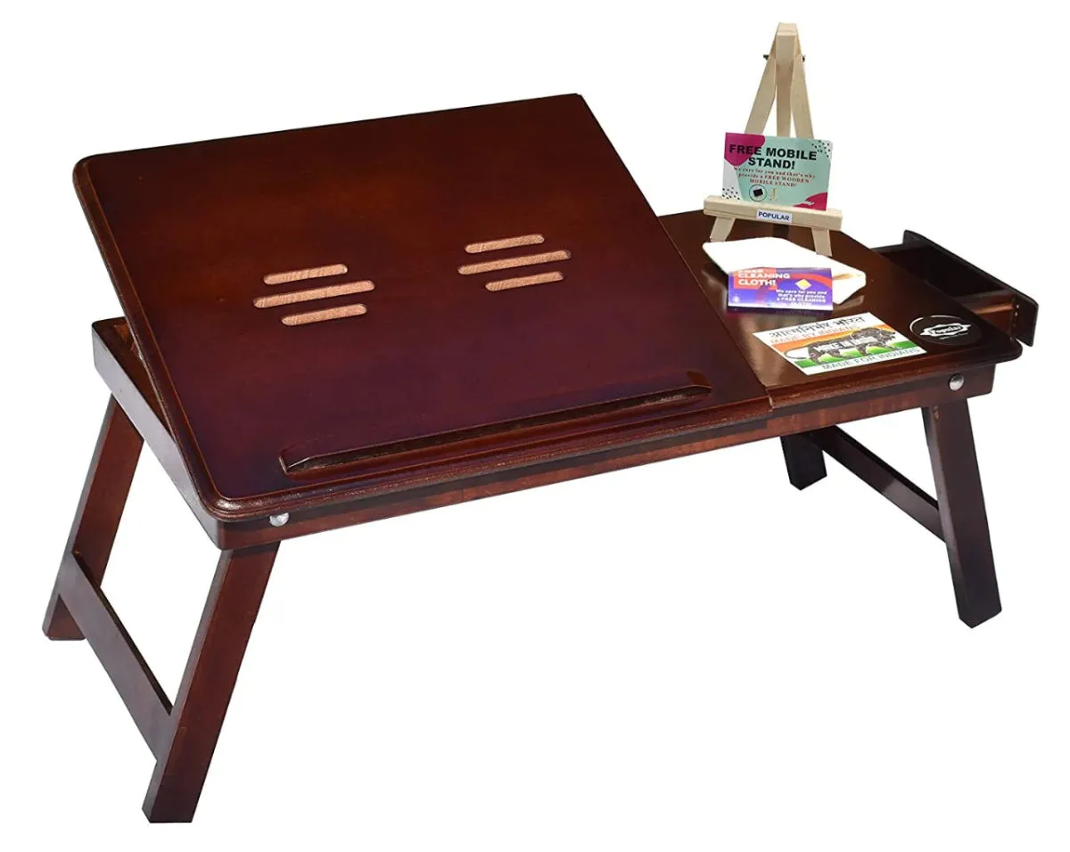Wood Foldable Laptop Table for Study