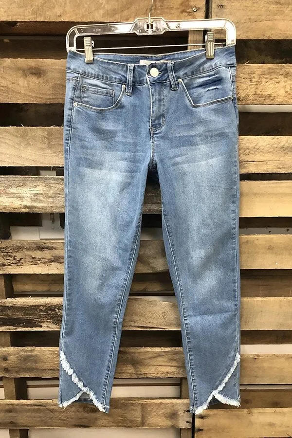 xiangtuibao Wy110011#  Wish Cross-Border EBay HOTan and NEWn Women's Clothing Fashion Irregular Denim Skinny Pants
