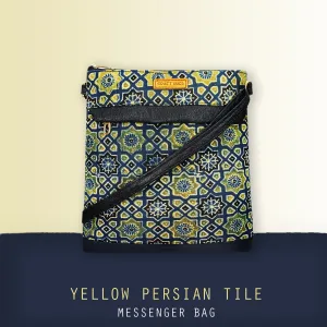 Yellow Persian Tile Messenger Bag