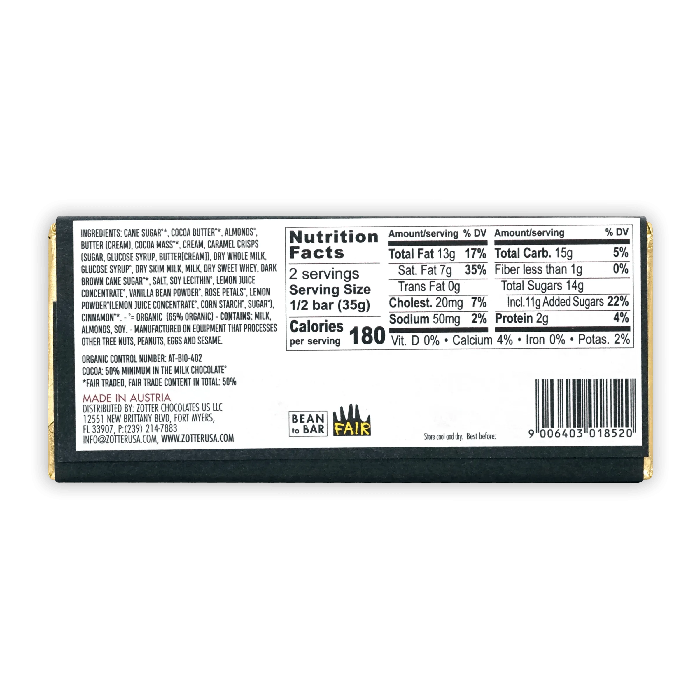 Zotter Butter Caramel 50% (Filled)