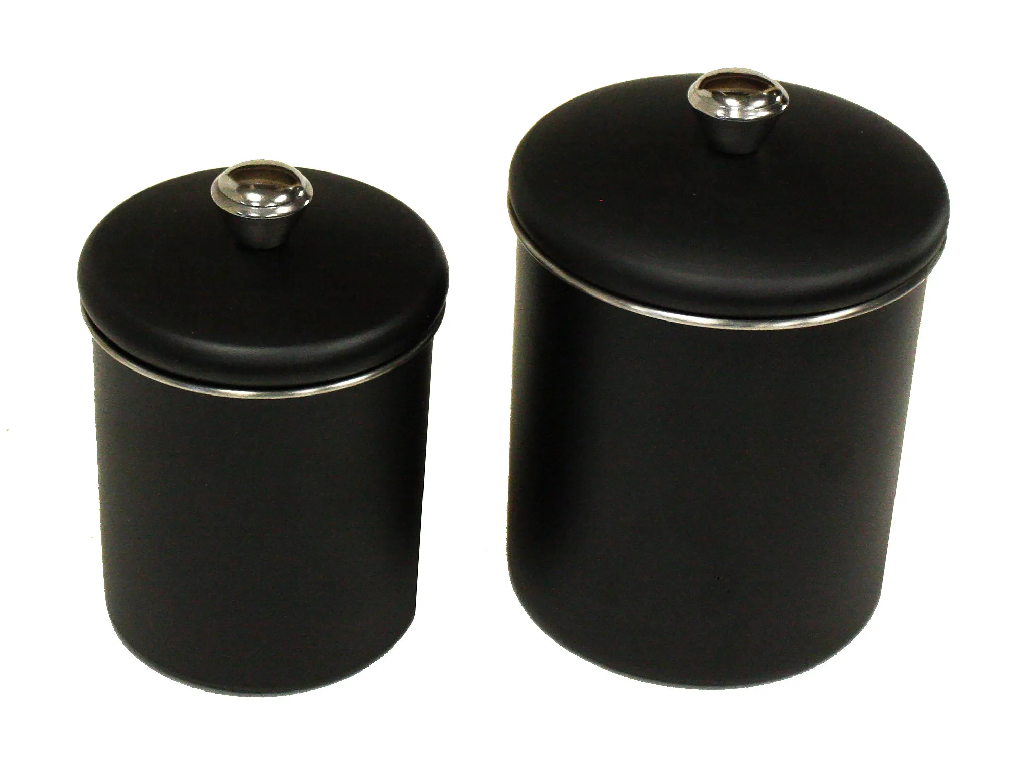Zuccor Set of 4  Stainless Steel Matte Black Canister Set